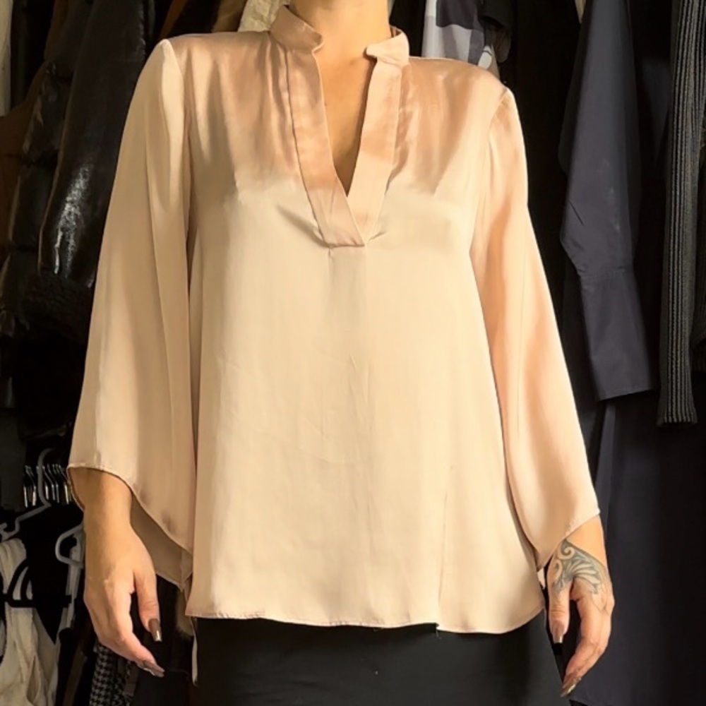 Coral Zara silk top/tunic